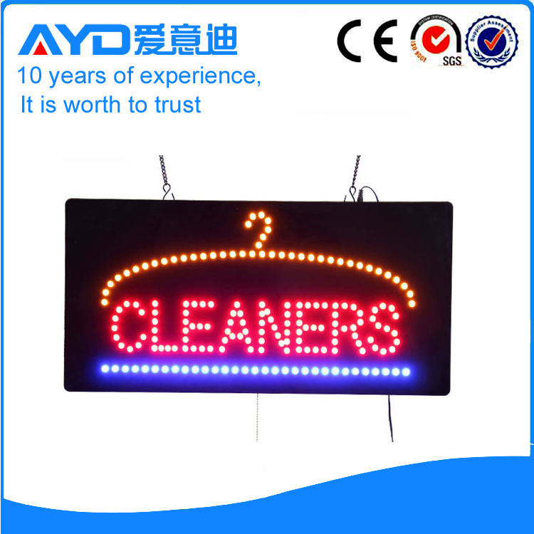 AYD Good Price LED Cleaners Sign