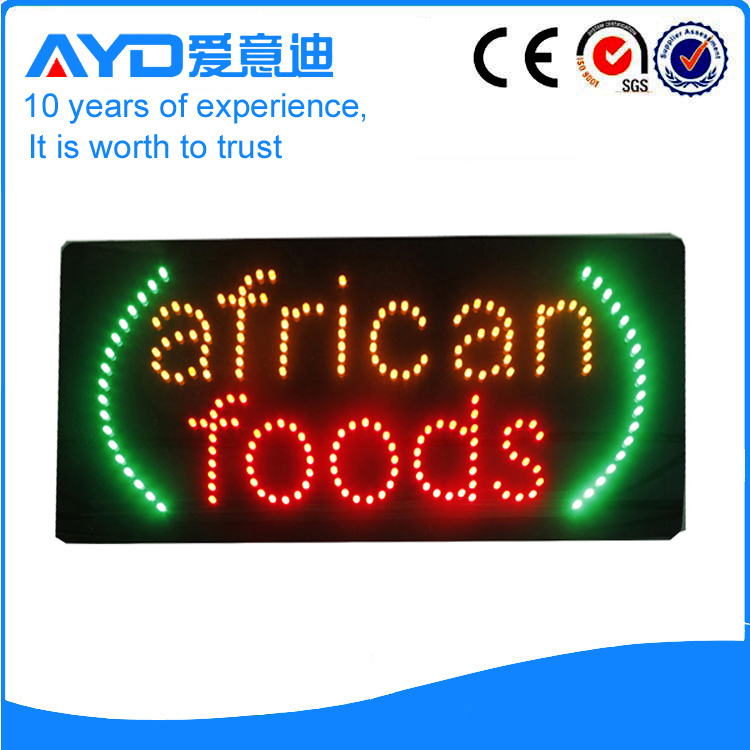 AYD Good Price LED African Foods Sign