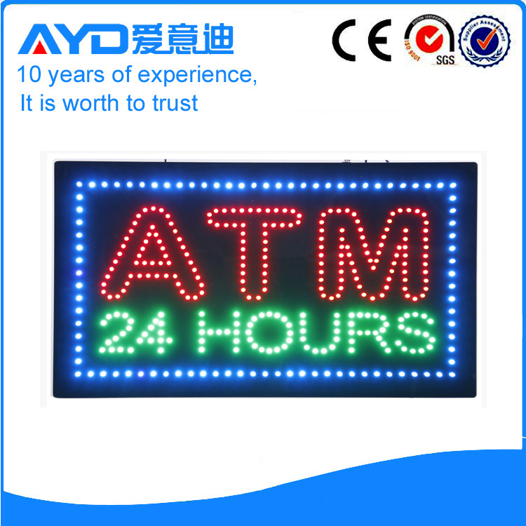 AYD Unique Design LED ATM 24Hours Sign