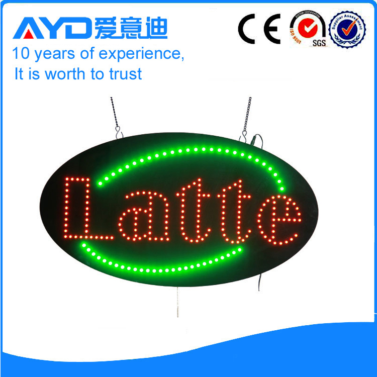 AYD Good Price LED Latte Sign