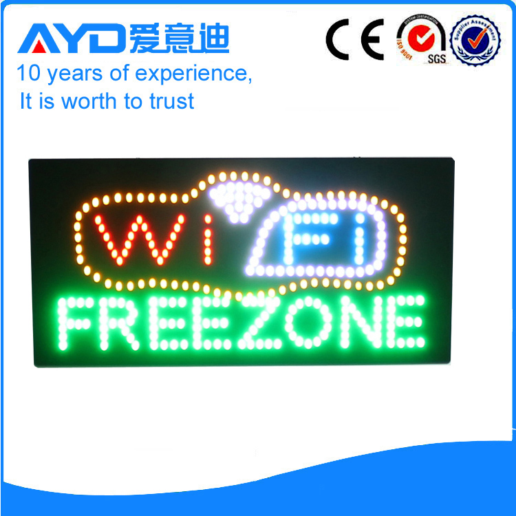 AYD LED Wifi Free Zone Sign