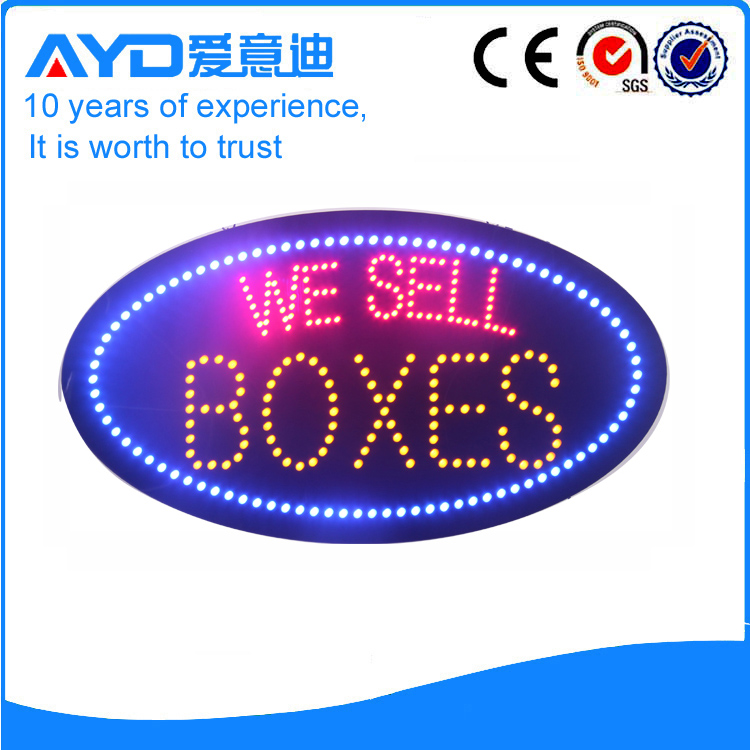 AYD LED We Sell Boxes Sign