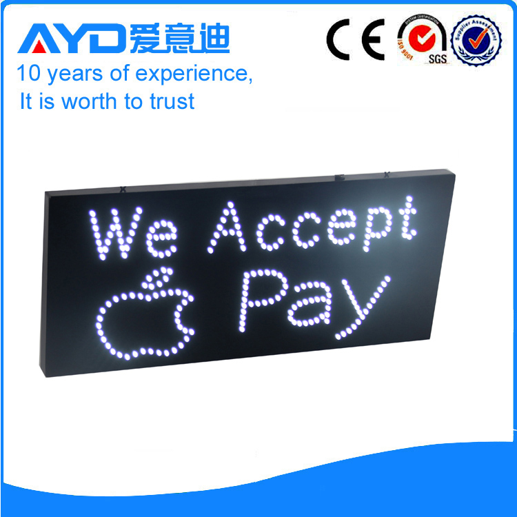 AYD LED We Accept Iphone Pay Sign