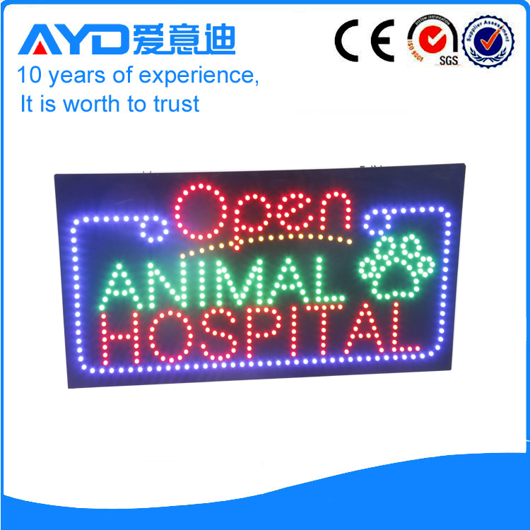 AYD LED Open Animal Hospital Sign
