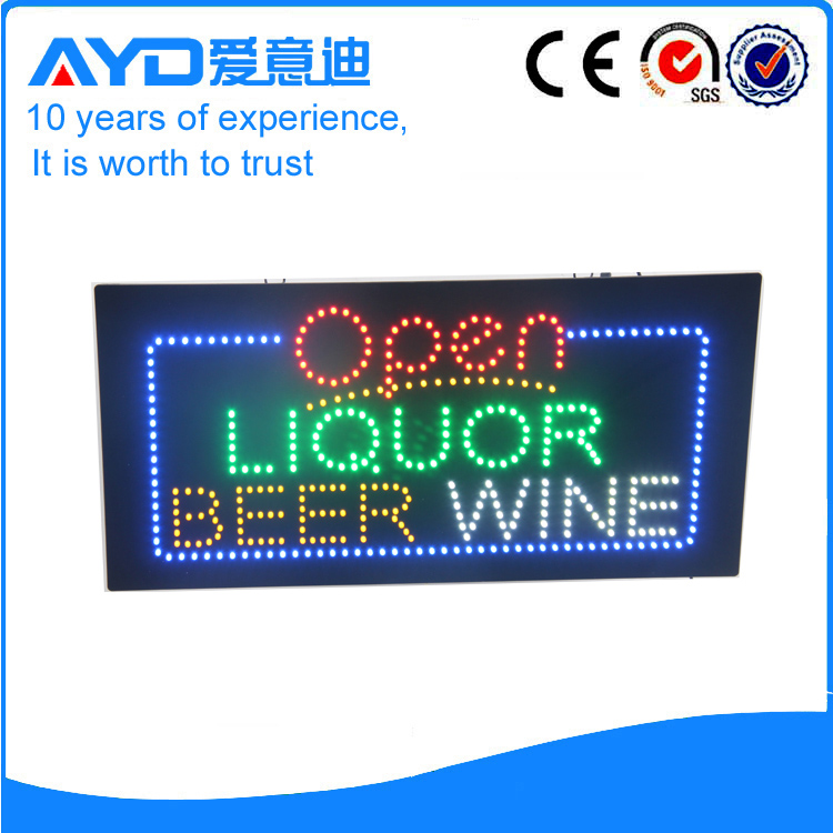 AYD LED Open Liquor Beer Wine Sign